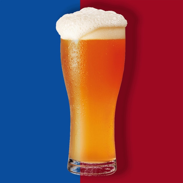 PSD verre transparent de bière légère