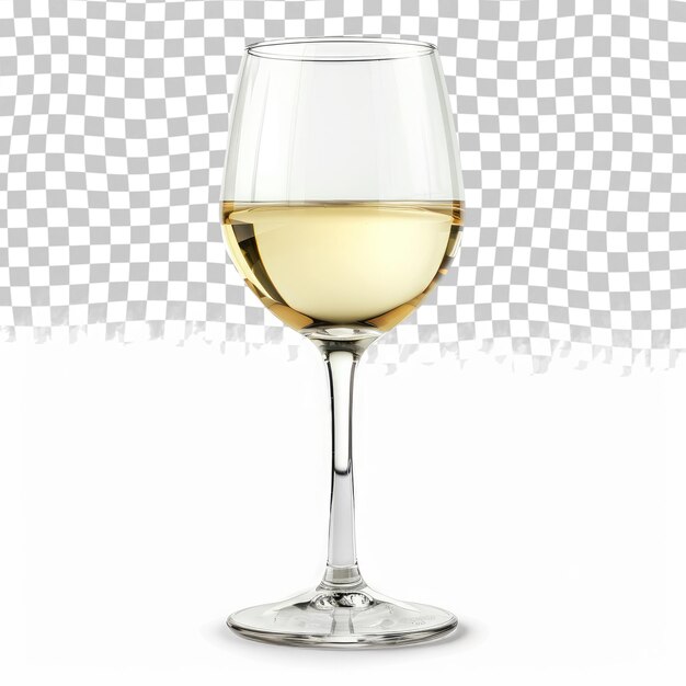 PSD un verre de vin blanc avec un liquide blanc dedans