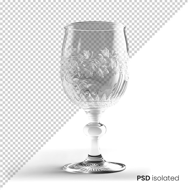 PSD verre à vin luxueux isolé sur fond transparent