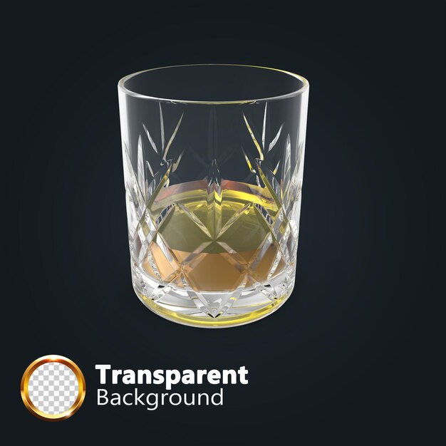 PSD verres isolés sur fond transparent