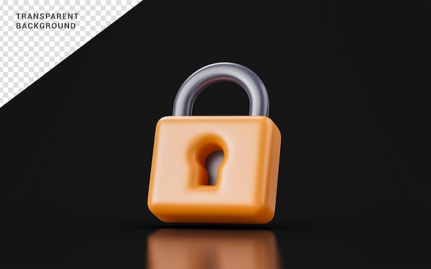 verrouiller chanter sur fond sombre concept de rendu 3d pour la protection sauvegarder la sécurité