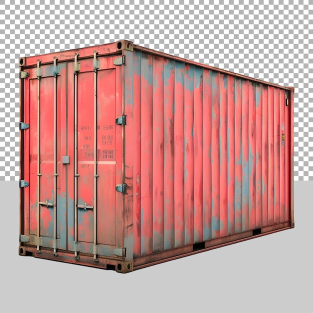 Versandcontainer auf durchsichtigem hintergrund ai generiert