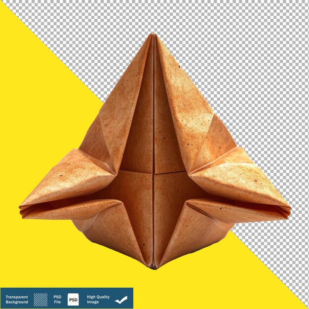 Versão origami de um cookie de fortuna básico com fundo transparente png psd