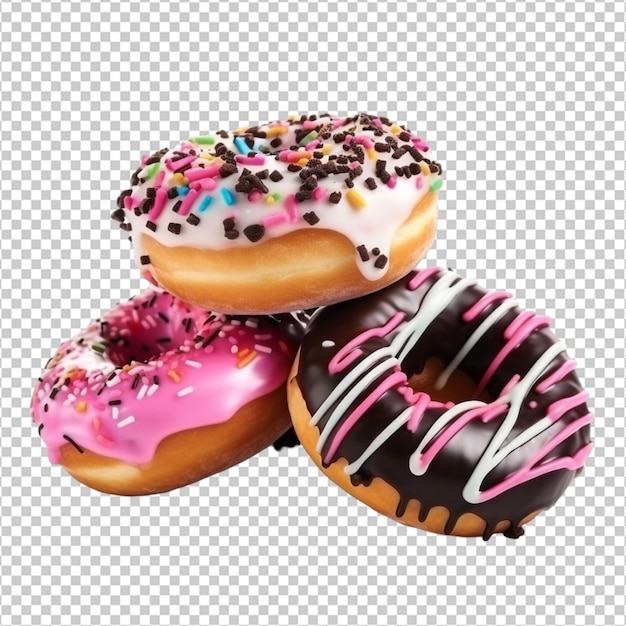 PSD verschiedene arten von donuts png