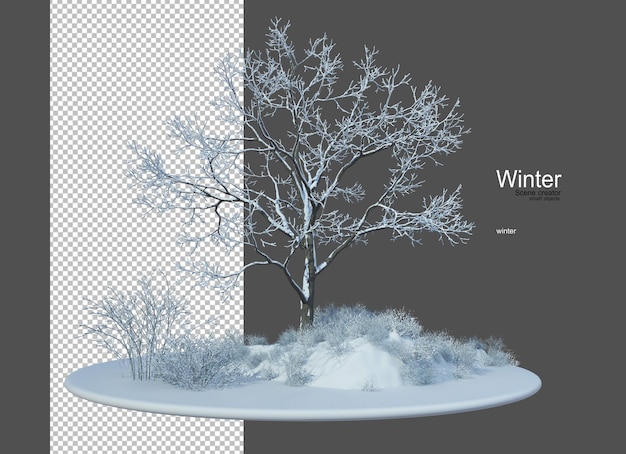 PSD verschiedene baumarten im winter