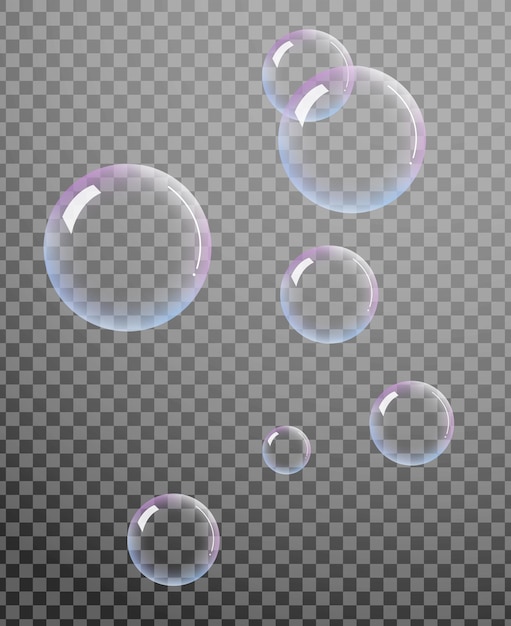 verschiedene durchsichtige Bubble-Hintergründe