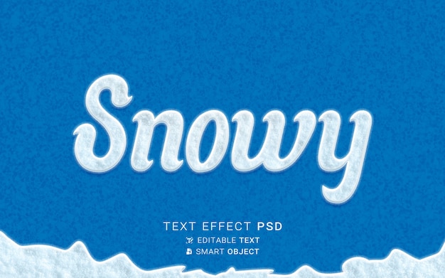 Verschneites texteffektdesign