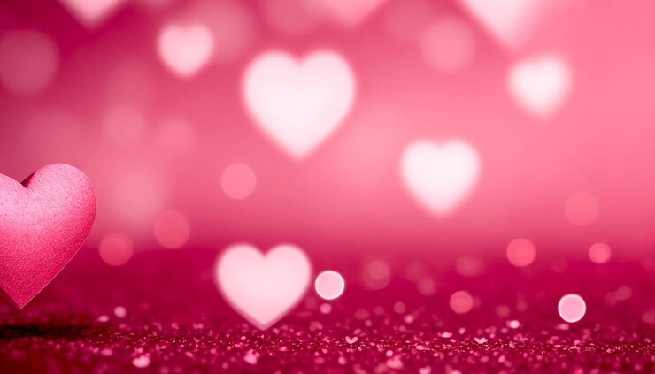 PSD verschwommener valentinstag-hintergrund
