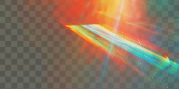 Verschwommenes Regenbogenlicht leckt auf schwarzem Hintergrund Flare Außenbeleuchtung