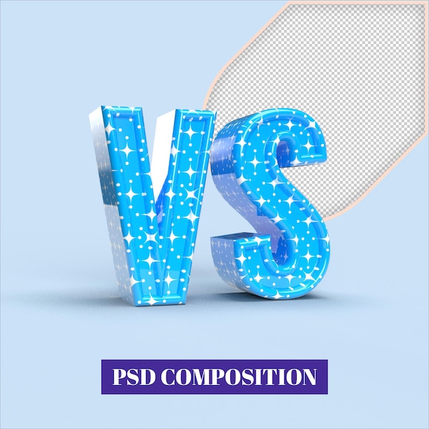 PSD versus concepto - metall 3d vs letras aisladas