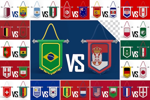 Versus Flag Banner-Weltmeisterschaft