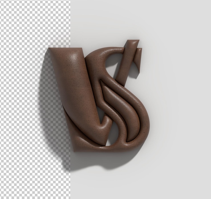 PSD versus sign letter 3d logo