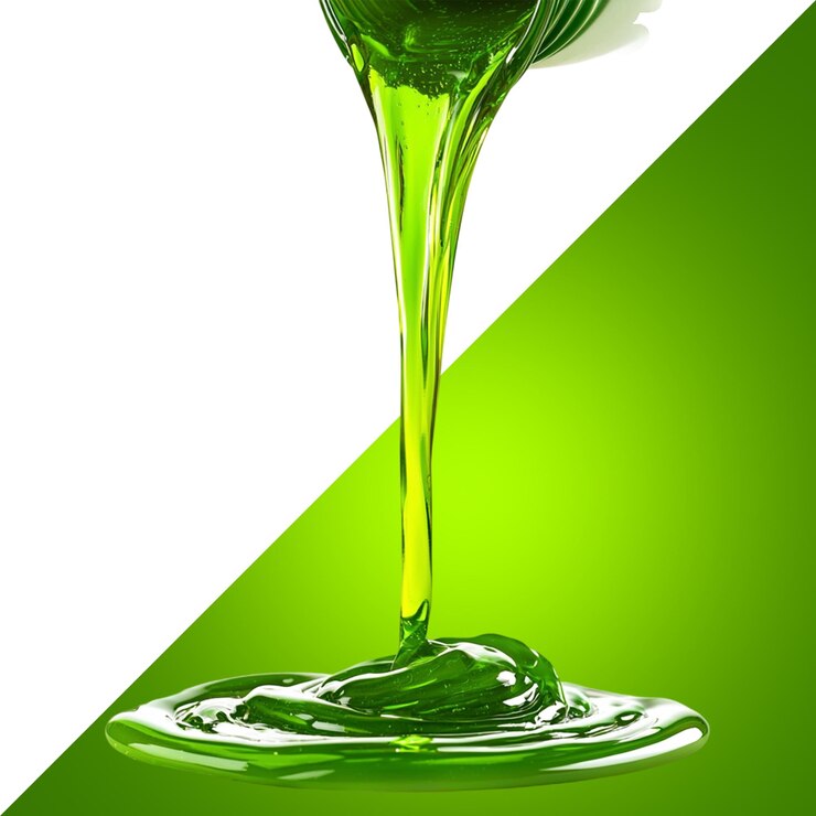 PSD vertido de líquido verde