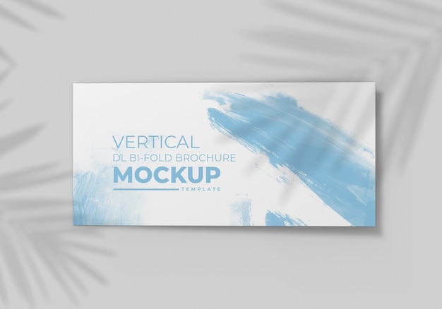 Vertikale dl bi-fold brochure mockup template