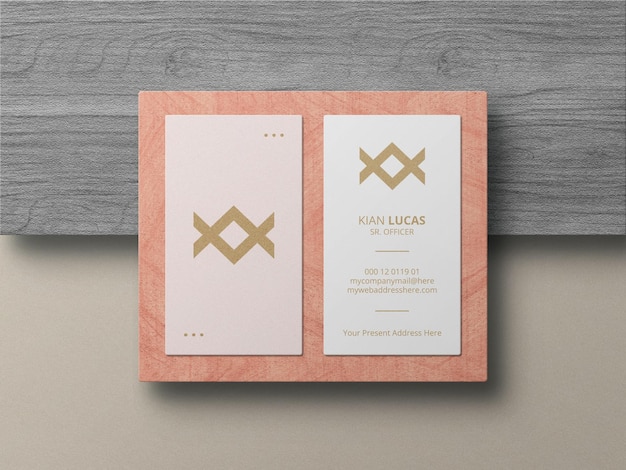 Vertikale Visitenkarte Mockup