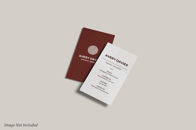 Vertikale Visitenkarten-Mockup-Premium-PSD