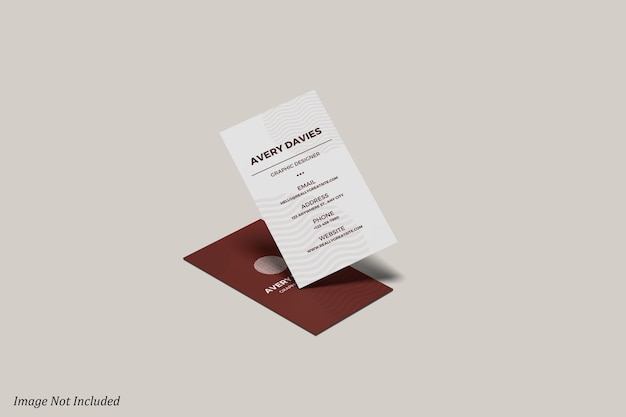 Vertikale Visitenkarten-Mockup-Premium-PSD