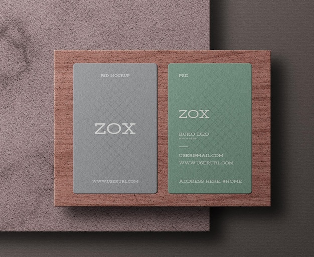 Vertikale Visitenkarten-Mockup