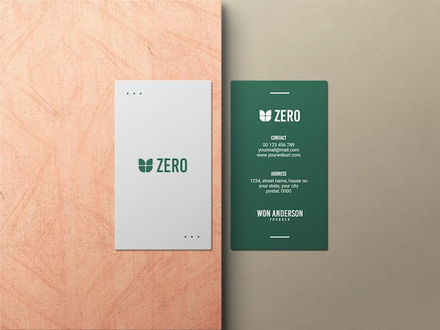 Vertikale Visitenkarten-Mockup