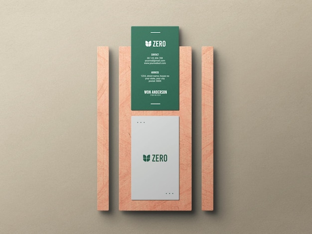 Vertikale Visitenkarten-Mockup