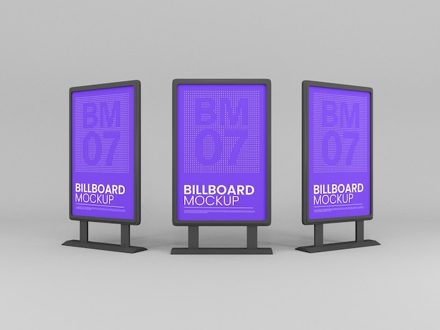 Vertikaler stand billboards mockup