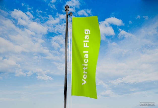 Vertikales flag-mockup-design