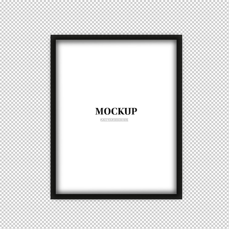 PSD vertikales psd-foto-schwarzrahmen-mockup