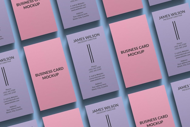 Vertikales Visitenkarten-Mockup-Design