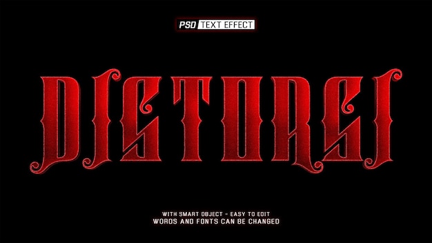 Verzerrte 3D-Text-Effekt