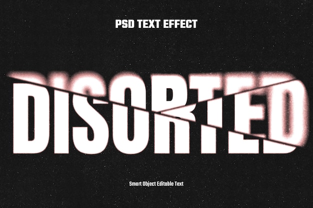 PSD verzerrter textgrain-effekt