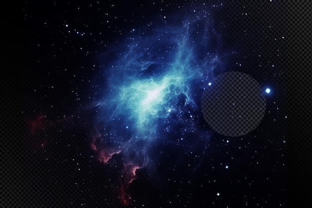 Vesmírná galaxie na průhledném pozadí