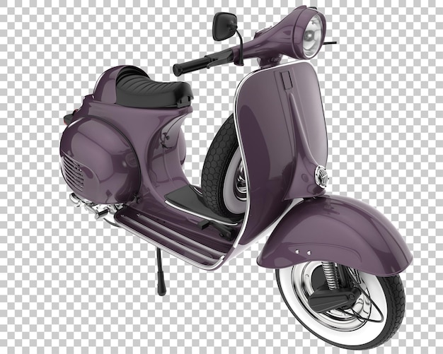 Vespa sobre fondo transparente. Representación 3d - ilustración