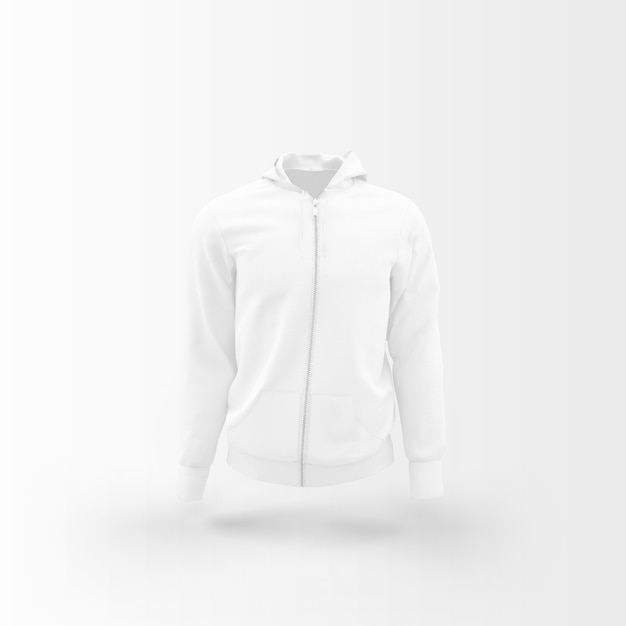 veste blanche flottant sur blanc