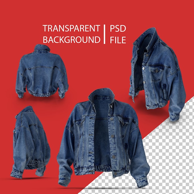 PSD veste en jean pour femme png