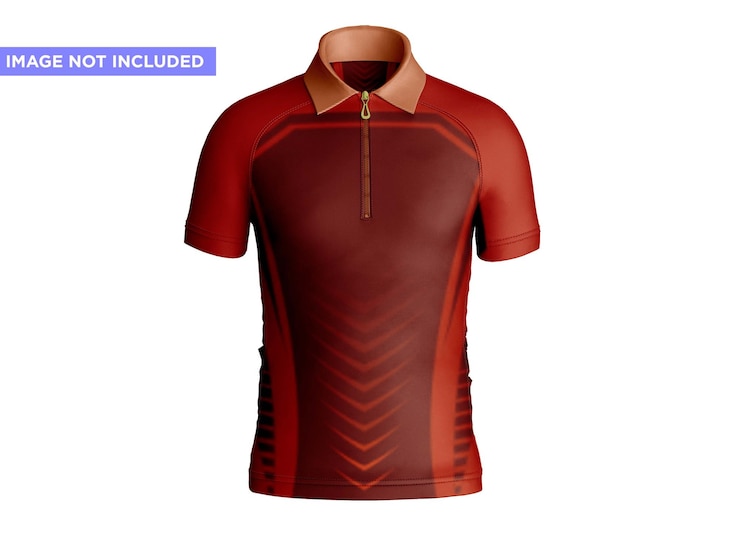 PSD vestido cremallera polo camiseta mockup