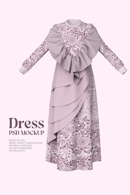 PSD vestido de mujer psd mockup