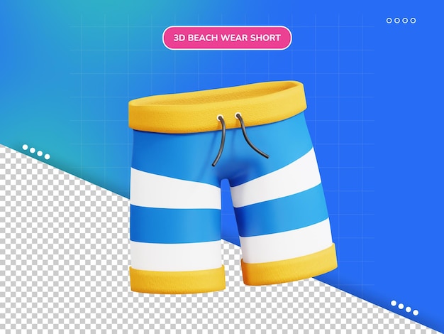 Vestido de playa corto icono 3d