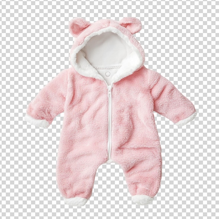 PSD vestido rosa para bebés aislado sobre un fondo transparente