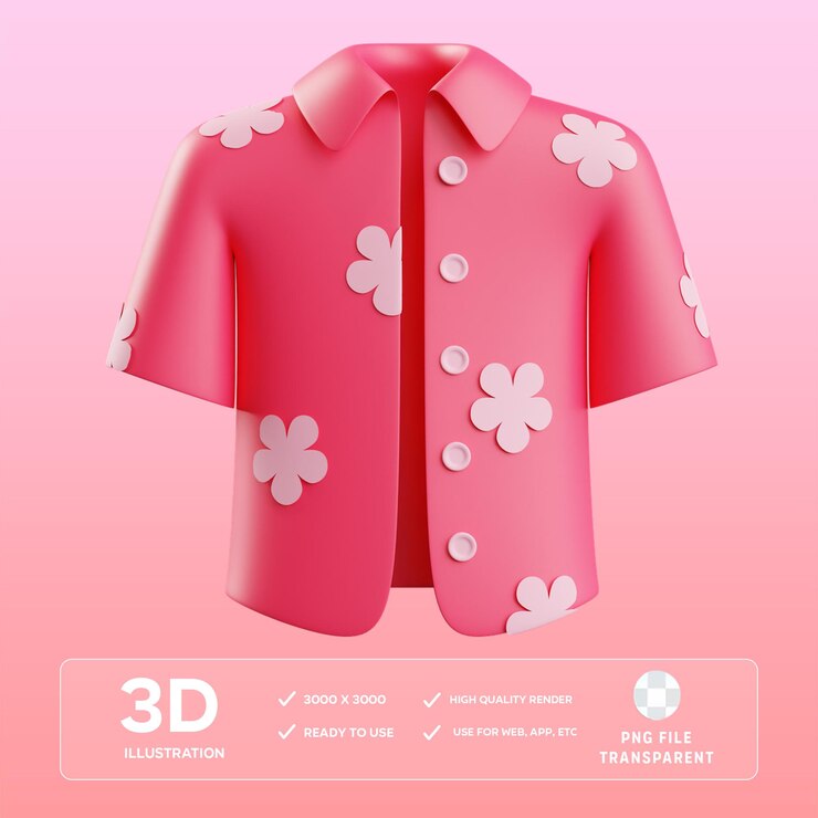 Vestido de vacaciones PSD Ilustración en 3D
