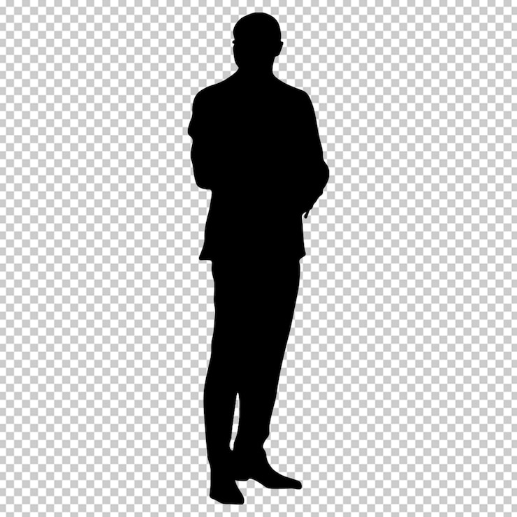 PSD vestidos de silueta para hombres de png
