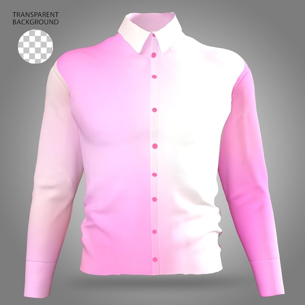 Vestuário de camisa de homem Ilustração renderizada em 3D isolada de moda