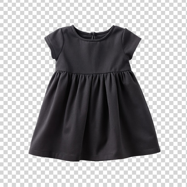 PSD vestuário preto de bebê isolado em um fundo transparente