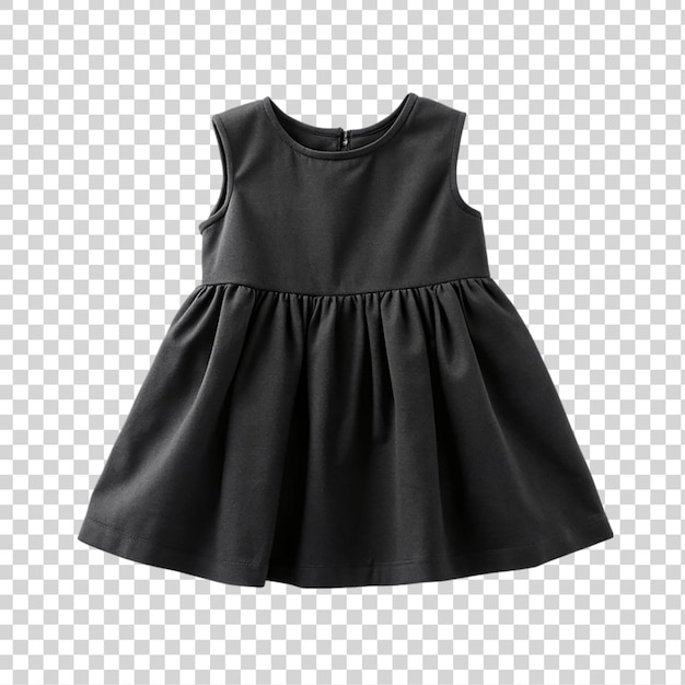 PSD vestuário preto de bebê isolado em um fundo transparente