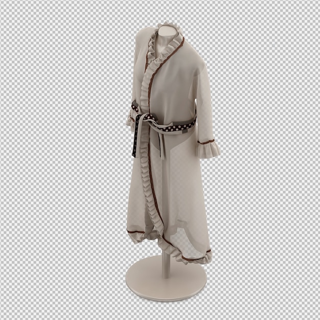vêtements isométriques comme rendu 3d isolé