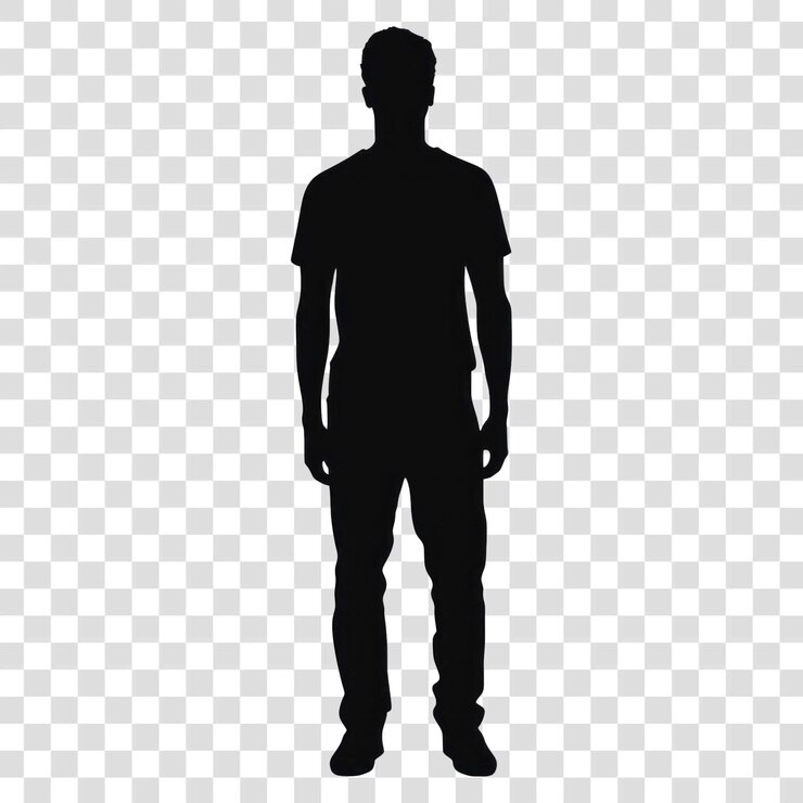 PSD vêtements de silhouette pour hommes png