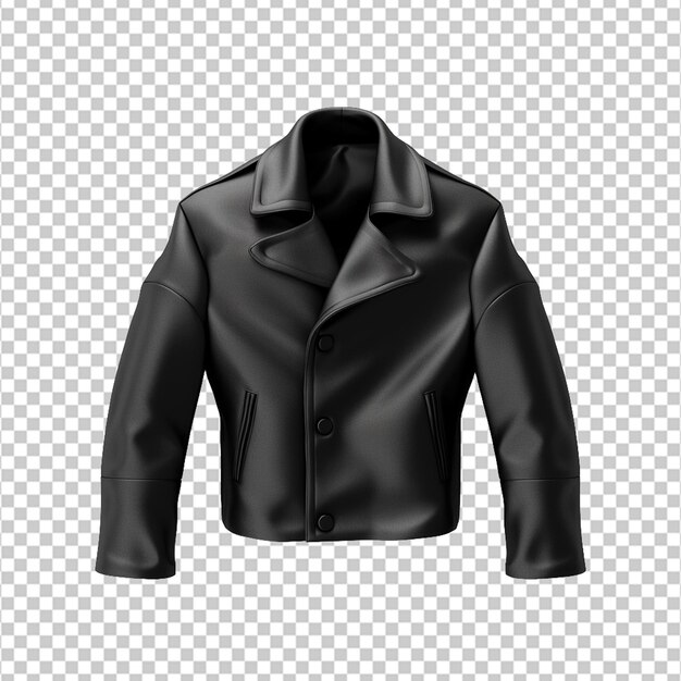 Vêtements Veste Noire Illustration 3d Sur Fond Blanc