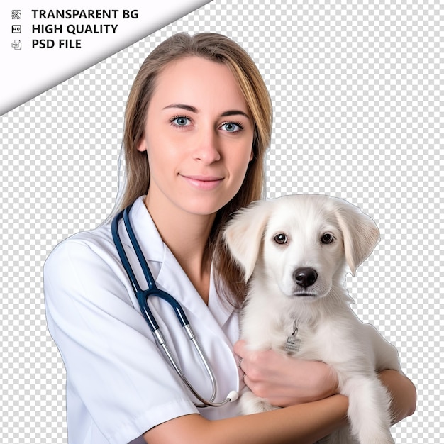 PSD veterinaria europea con fondo blanco y iso blanco