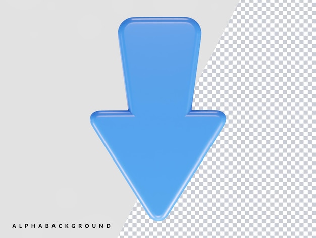 Vetor de ilustração de renderização 3d de ícone de seta