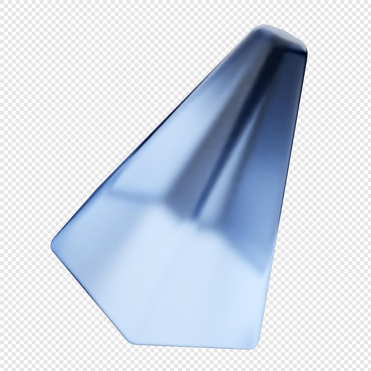 PSD vetro geometrico 3d colore blu morbido