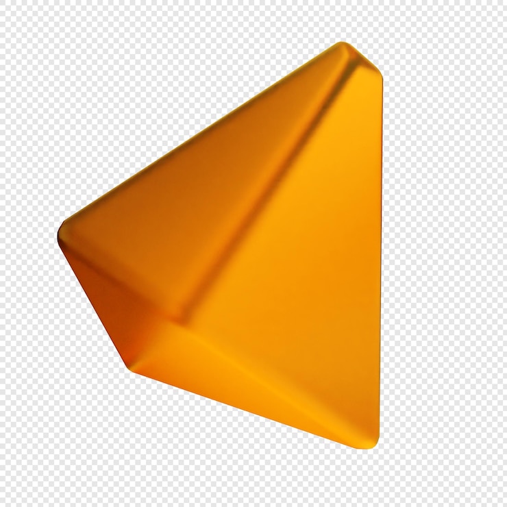 PSD vetro geometrico 3d di colore giallo morbido